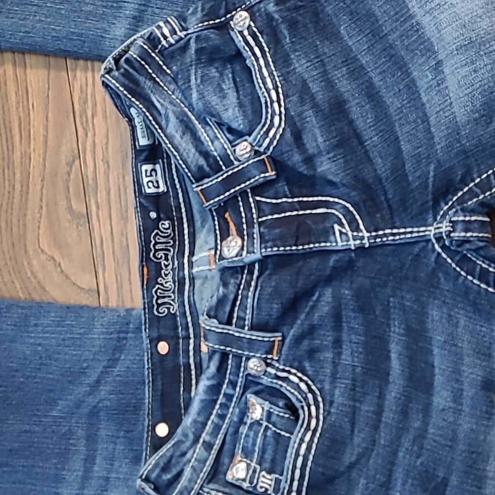 BOHO Miss Me Jeans Cute Pocket Details! Size 25 ♦♦♦ - Picture 9 of 9
